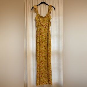 Altar'd State Floral Mustard Maxi Dress
